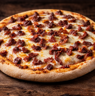 Pizza RBacon y Cebolla Caramelizada